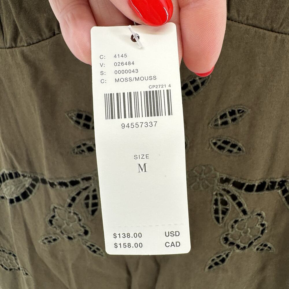 Embroidered Sun Dress Anthropologie Brown Eyelet Cutouts Medium NWT MSRP $138 - Picture 4 of 16